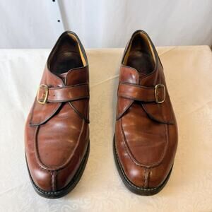 Allen Edmonds Cornell Monk Strap Dress Shoes Brown Leather Mens 11.5 Executive